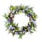 Glitzhome® 24" Easter Lavender & Bird Nest Wreath